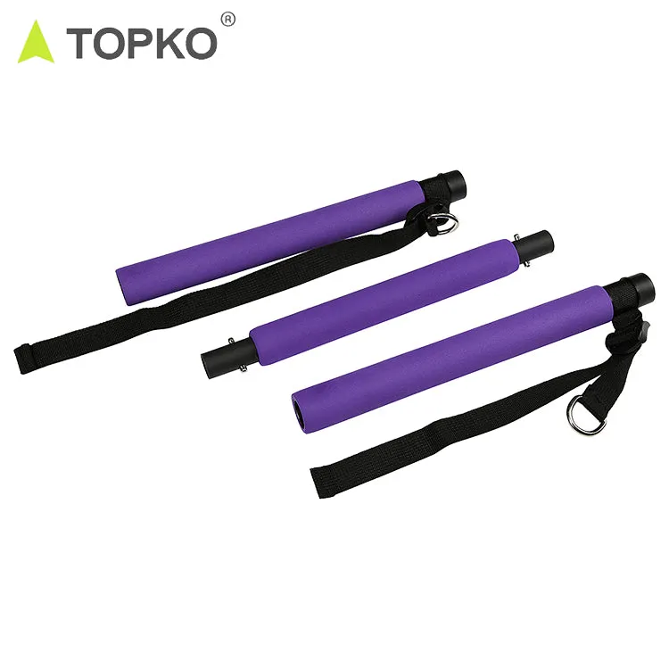 Pilates Stick Kit,Portable Compact 3-Section Yoga Resistance Bands for Legs and Butt