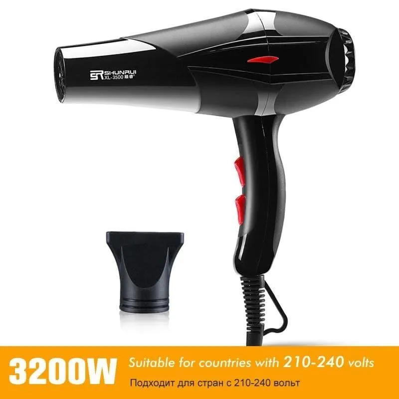 Professional Strong Power Hair Dryer 3200W/1400W (100-240V)
