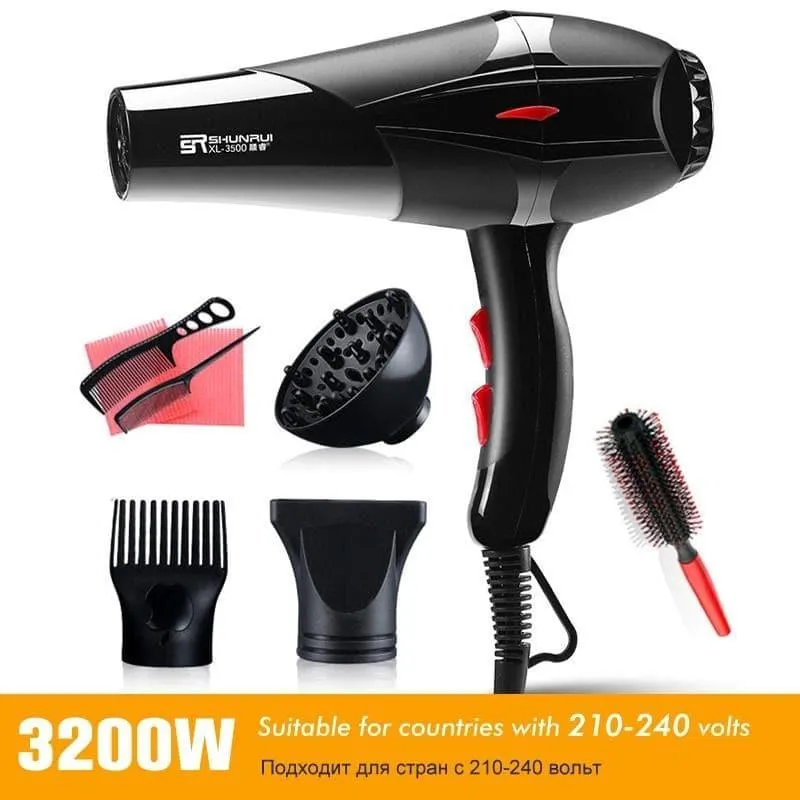 Professional Strong Power Hair Dryer 3200W/1400W (100-240V)