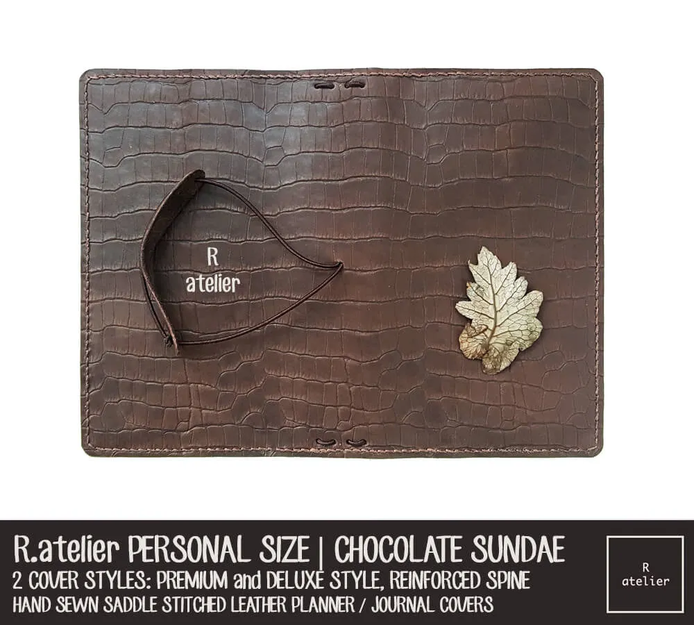 R.atelier Chocolate Sundae Personal TN Leather Cover