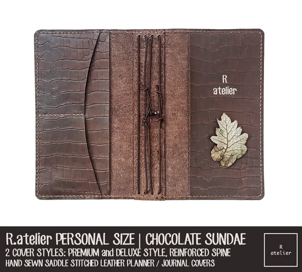 R.atelier Chocolate Sundae Personal TN Leather Cover
