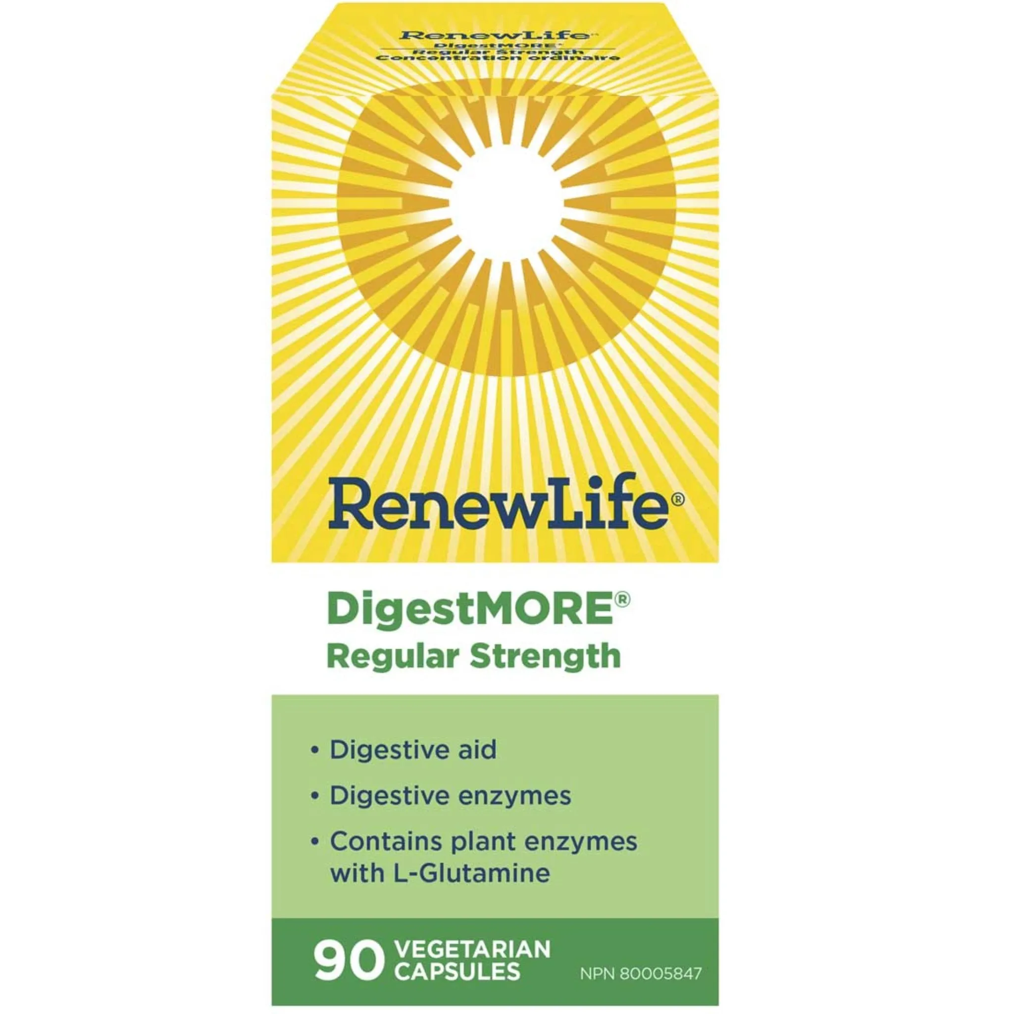 Renew Life DigestMORE Regular Strength, 90 Capsules
