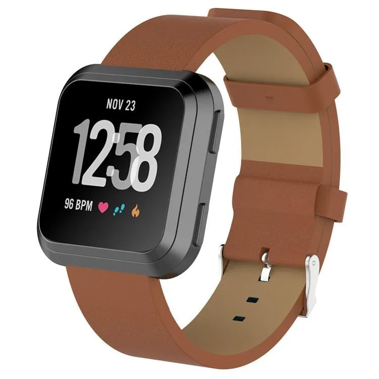 Replacement Leather Watch Band Compatible with the Fitbit Versa