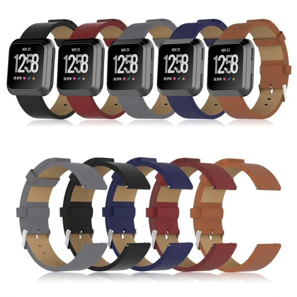 Replacement Leather Watch Band Compatible with the Fitbit Versa