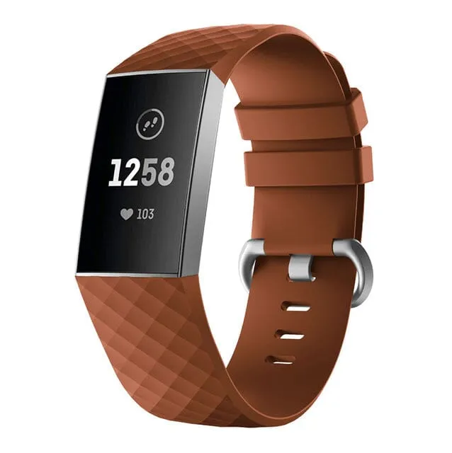 Replacement Silicone Watch Straps Compatible with the Fitbit Charge 3 & Charge 4