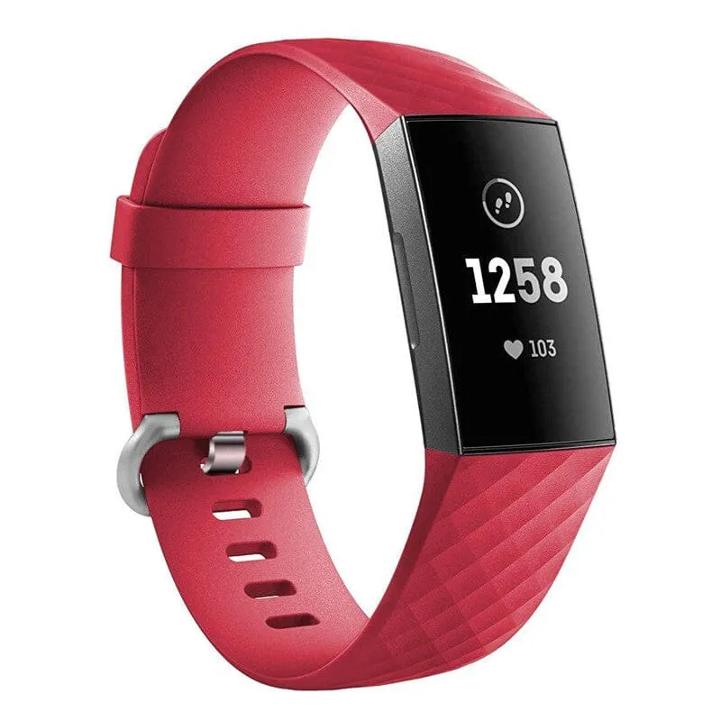Replacement Silicone Watch Straps Compatible with the Fitbit Charge 3 & Charge 4