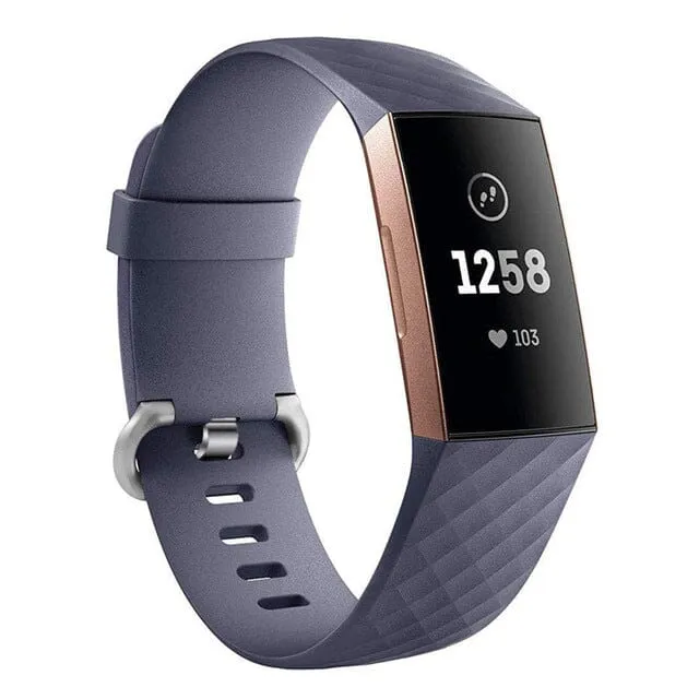 Replacement Silicone Watch Straps Compatible with the Fitbit Charge 3 & Charge 4