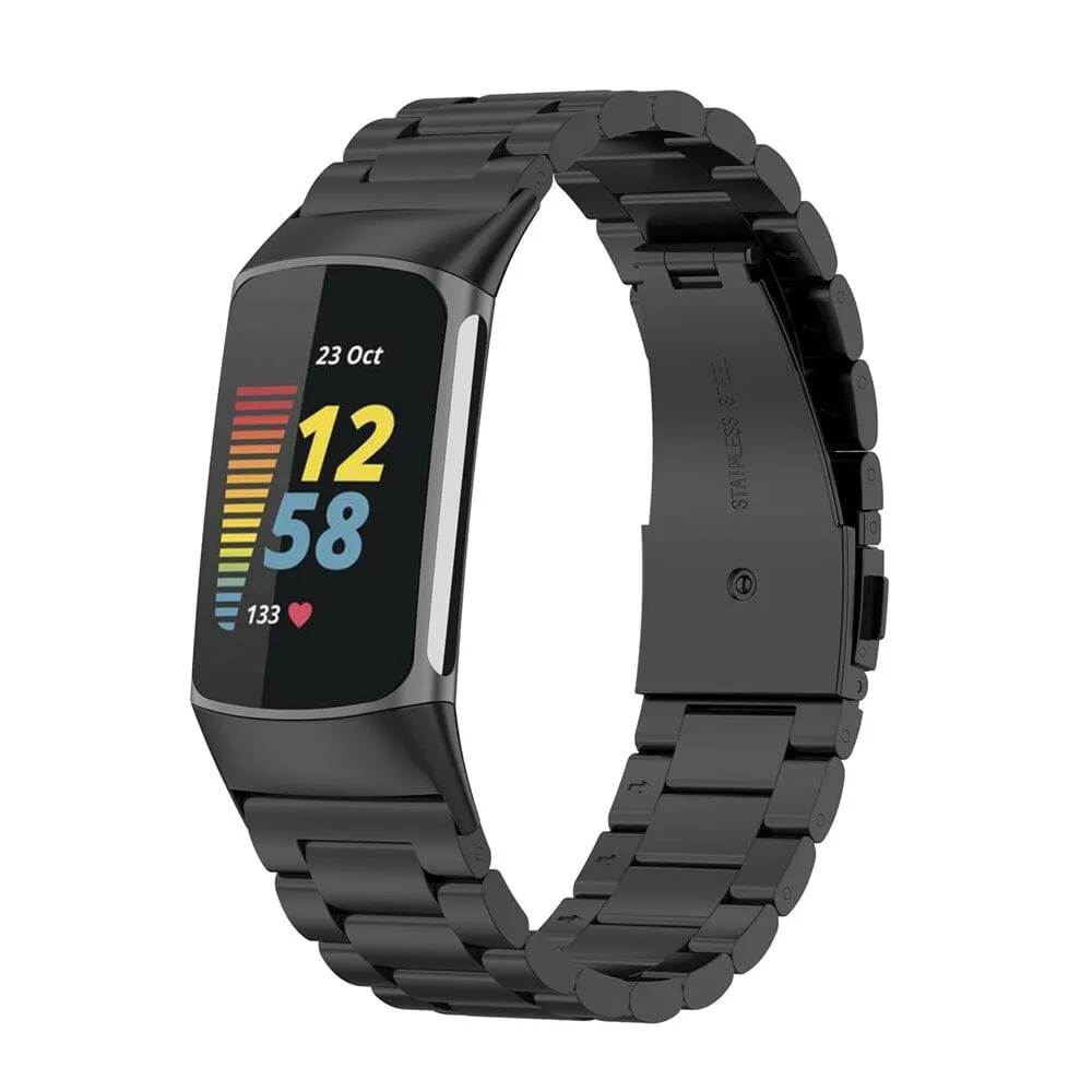 Replacement Stainless Steel Link Watch Strap Compatible with the Fitbit Charge 6