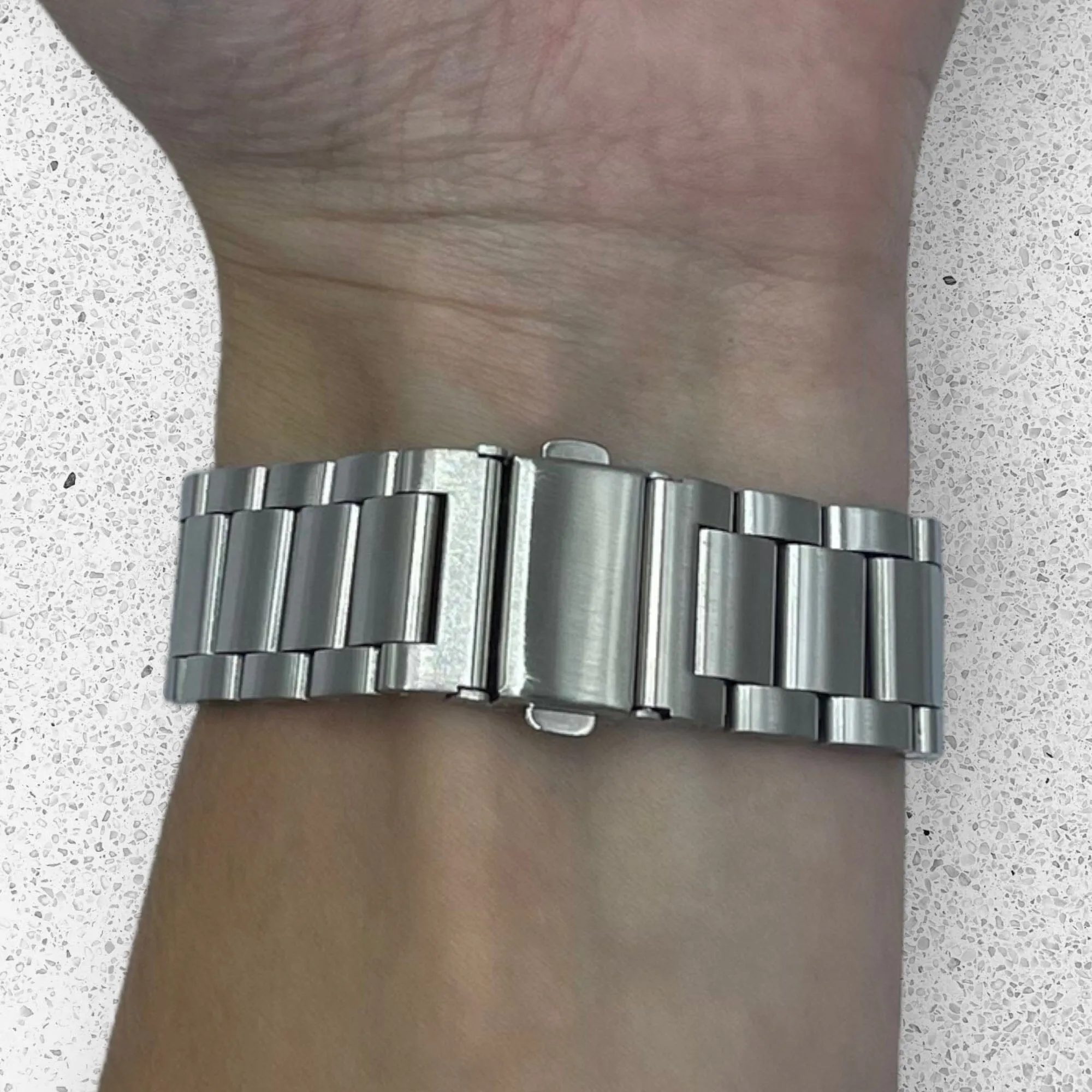 Replacement Stainless Steel Link Watch Strap Compatible with the Fitbit Charge 6