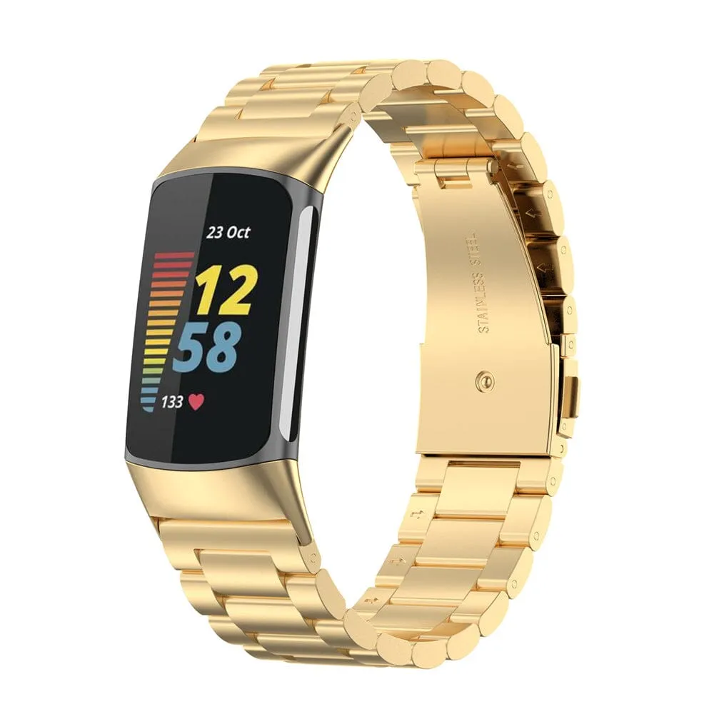 Replacement Stainless Steel Link Watch Strap Compatible with the Fitbit Charge 6