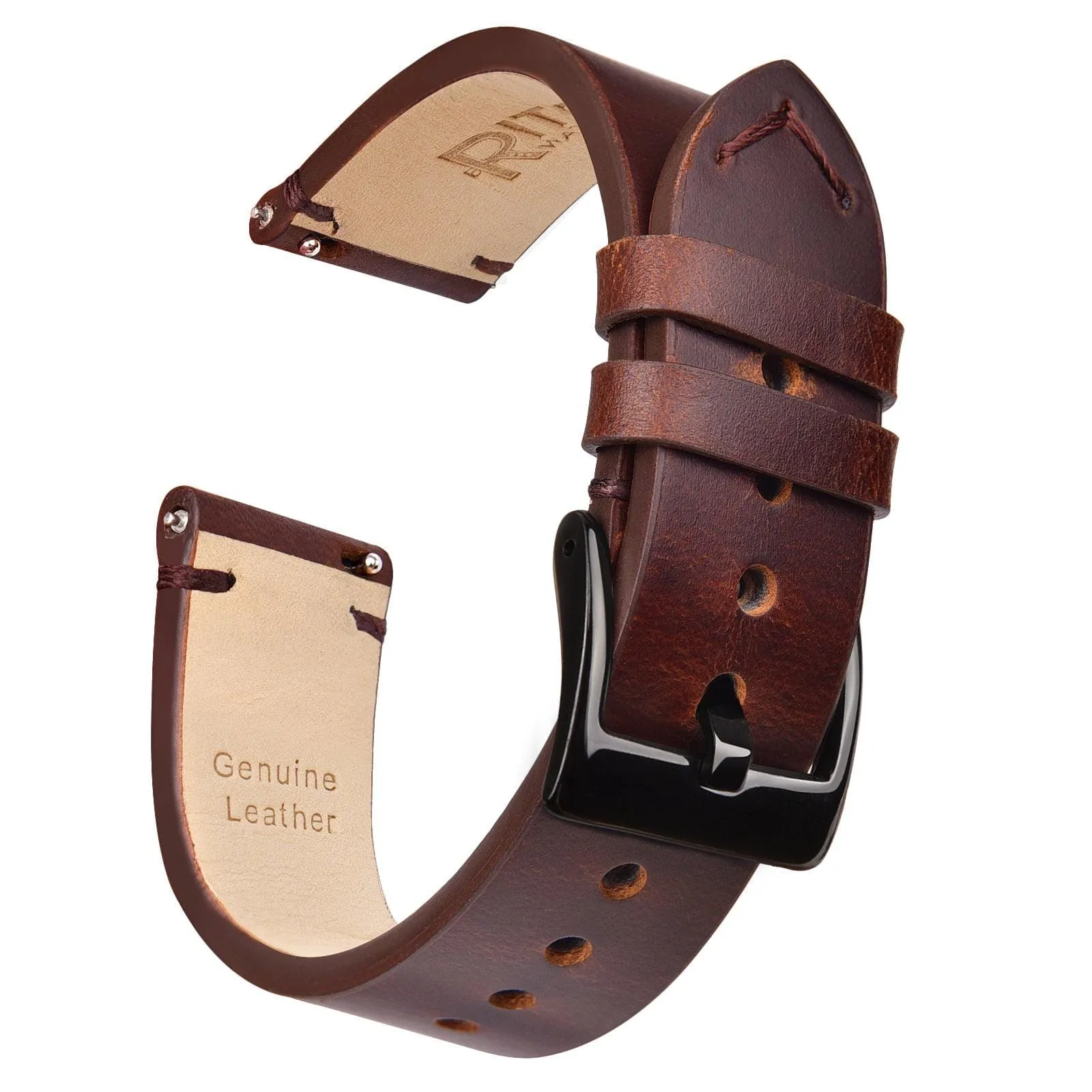 Ritche Vintage Coffee Leather Watch Bands