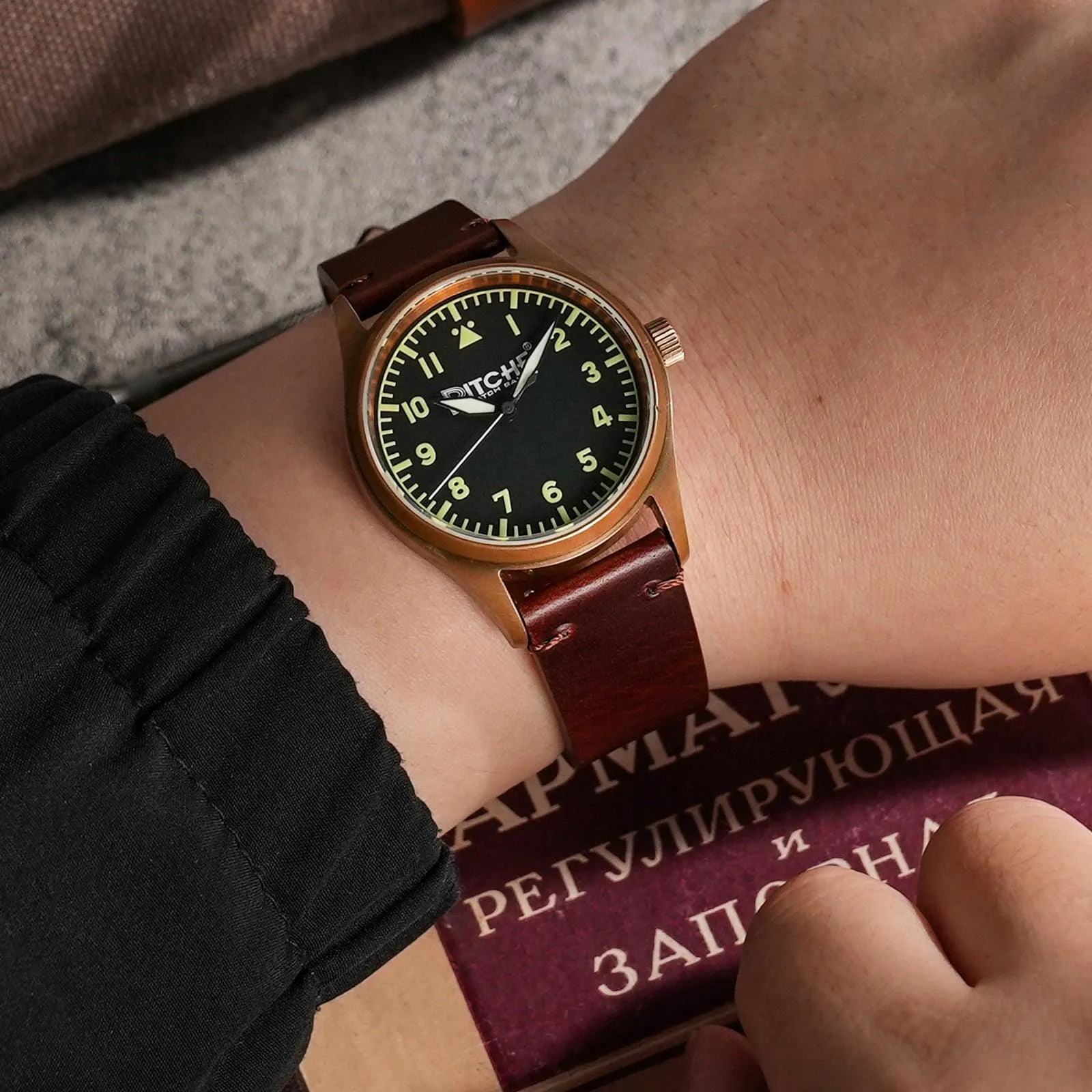Ritche Vintage Coffee Leather Watch Bands