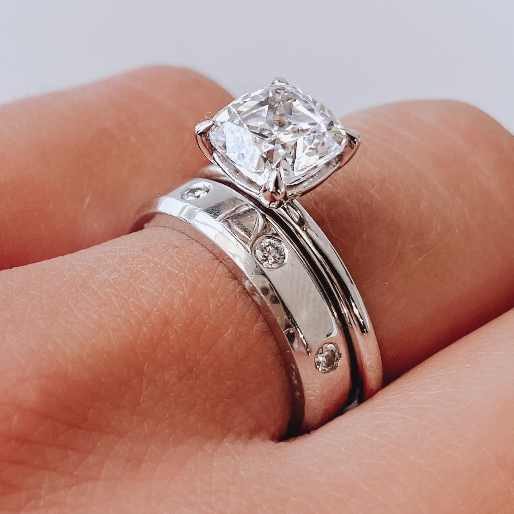 Roset 14K White Gold Gypsy Diamond Ring