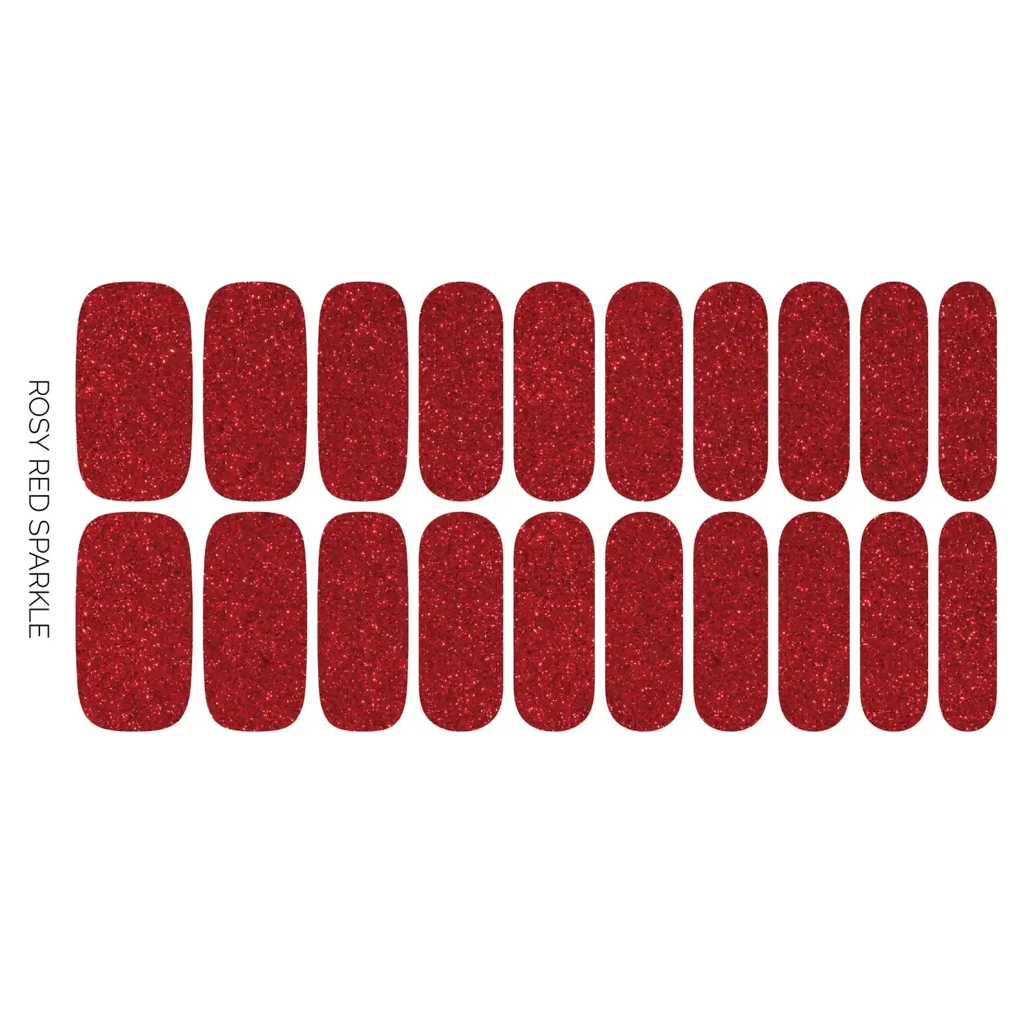 Rosy Red Sparkle -  Nail Polish Strips