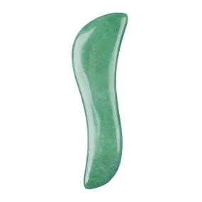 S Shape Gua Sha Board Green Aventurine Face Massage Tool Back Head Foot Scraper Acupuntura Therapy Crystal Stone Massager Fa1371