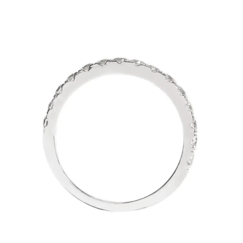 Safiya Moissanite Half Eternity and Channel Set 7 Stone Wedding Rings in 18K gold