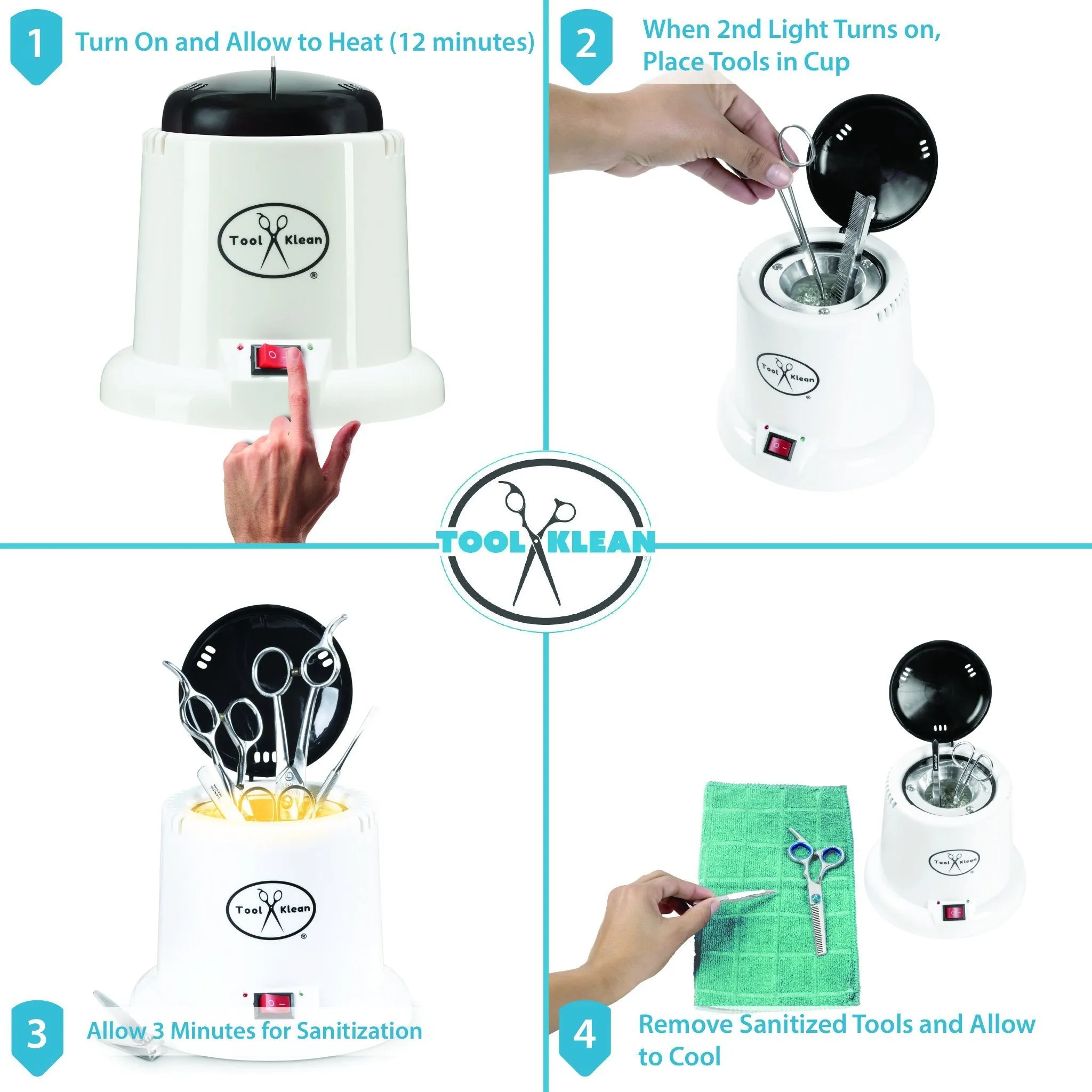 Salon Tool Sanitizer - Glass Bead Hot Cup Sanitizer in White, Pink, or Purple (Includes 2 Bags of Beads, an $11.98 value)