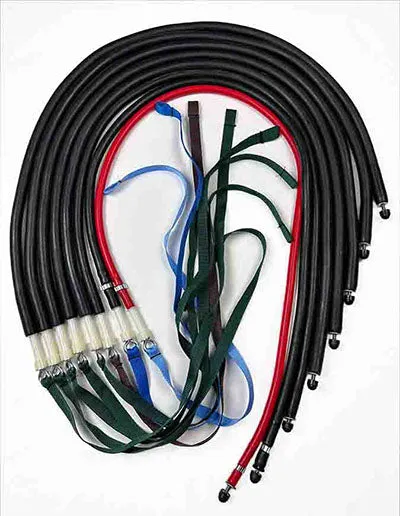 Shuttle Ultimate Headend Elasticords, Set of 8 (5 Green, 1 Navy, 1 Blue, 1 Brown)