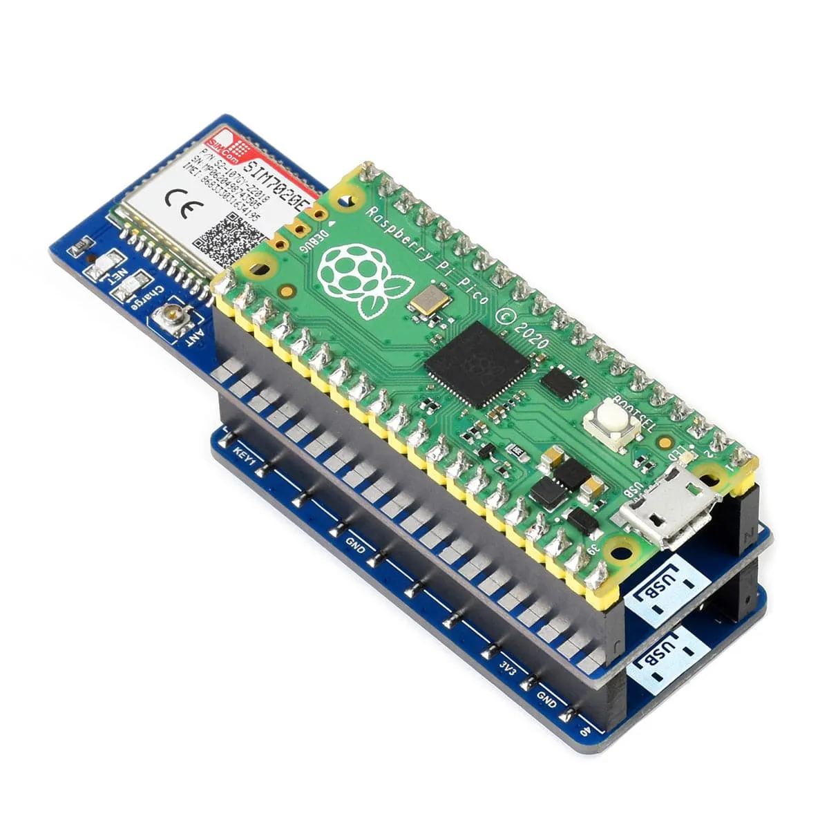 SIM7020E NB-IoT Module For Raspberry Pi Pico