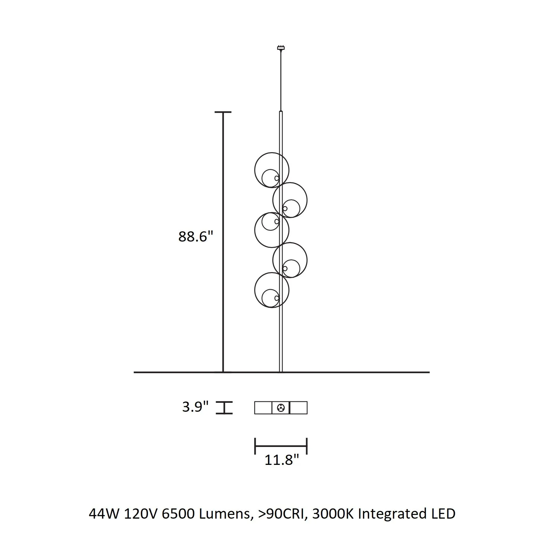 Sound LED Floor Lamp