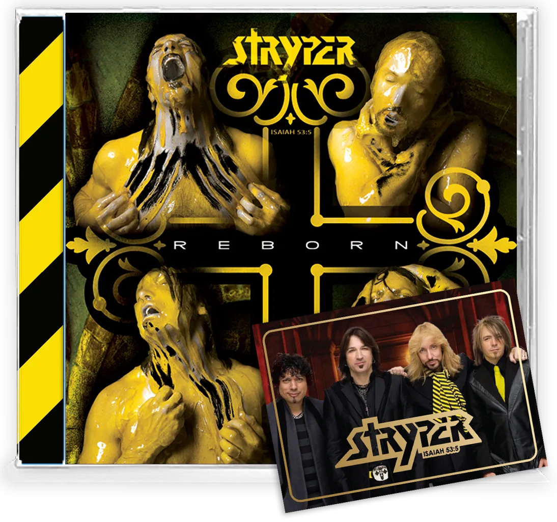 STRYPER - REBORN GOLD DISC (CD) 2022 GIRDER RECORDS (Legends of Rock) Remastered, w/ Collectors Trading Card