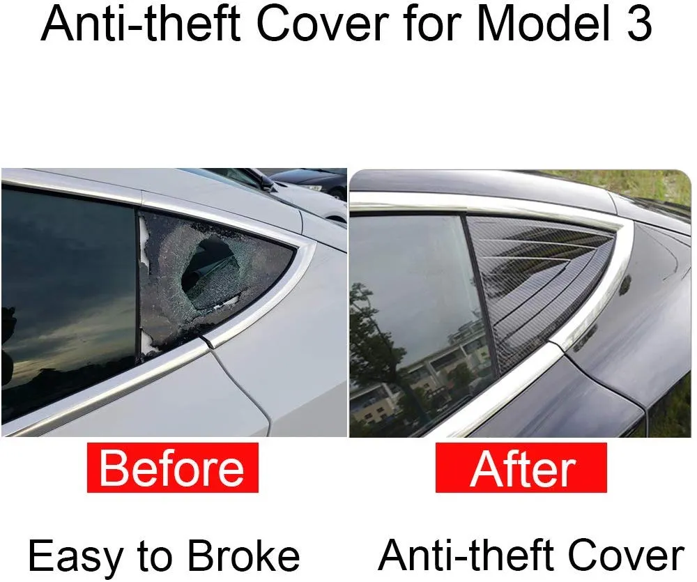 Tesla Model 3 Rear Quarter Window Protector (Two Piece Set)