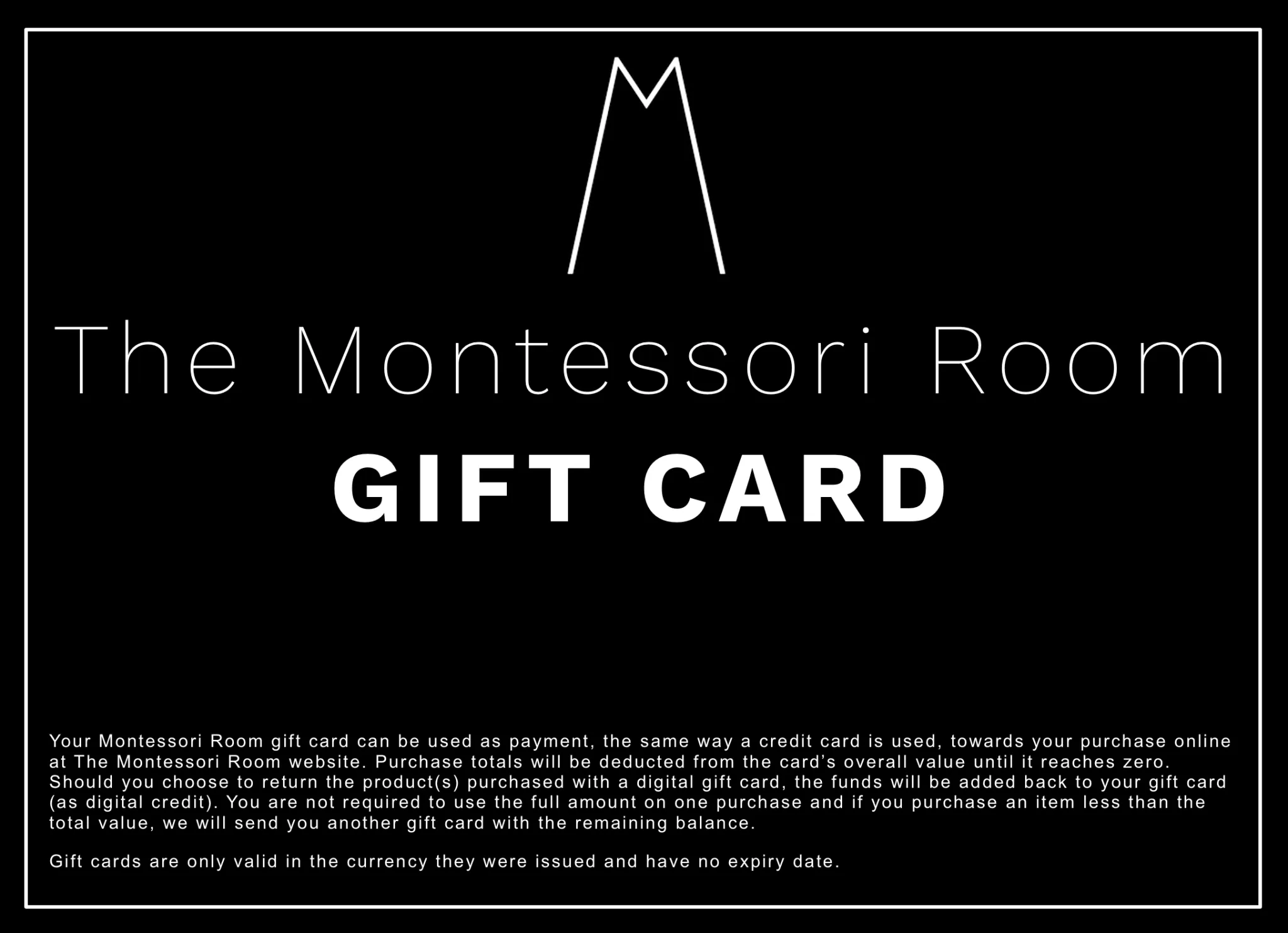 The Montessori Room Gift Card