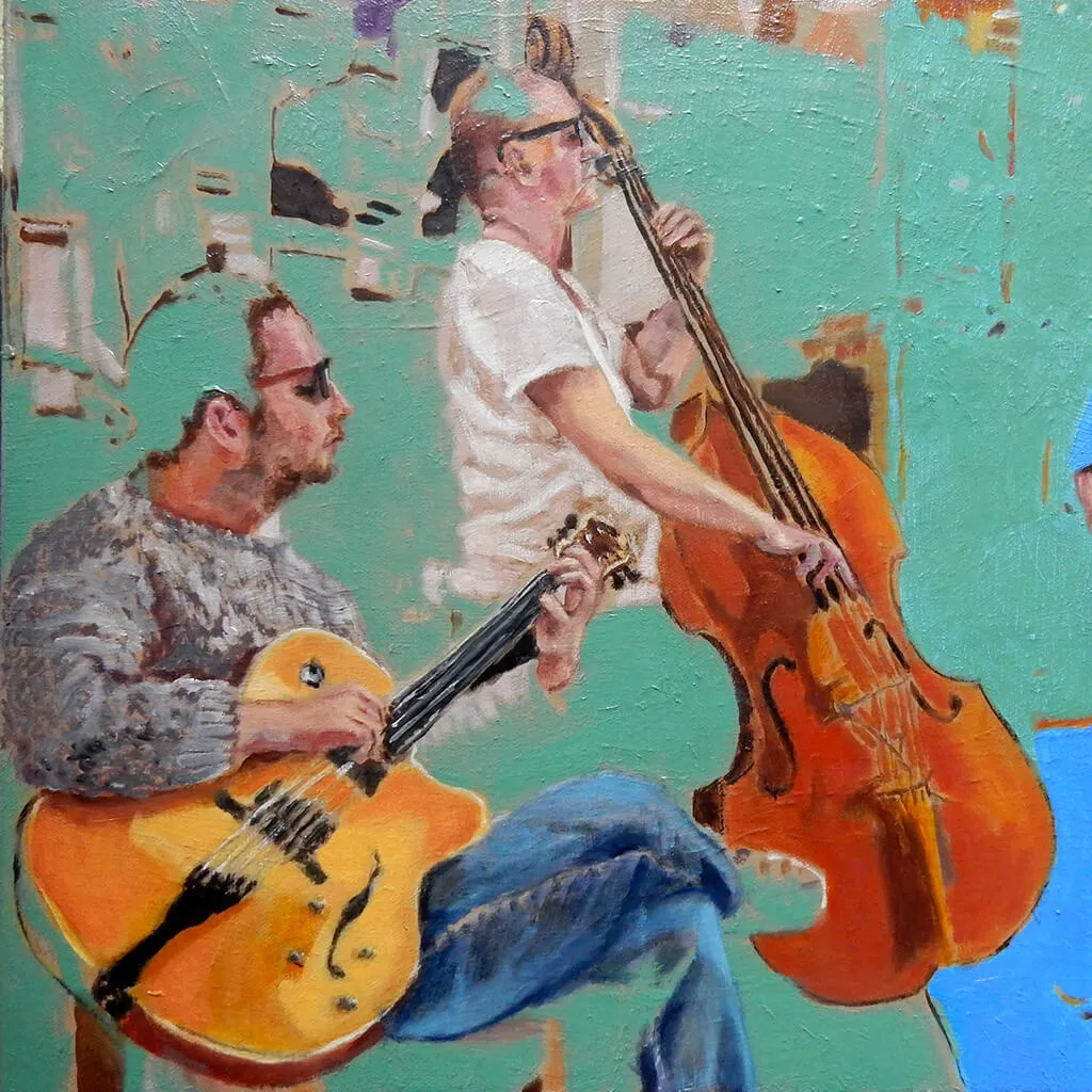 The SO Trio, Brighton jazz portrait by Stella Tooth
