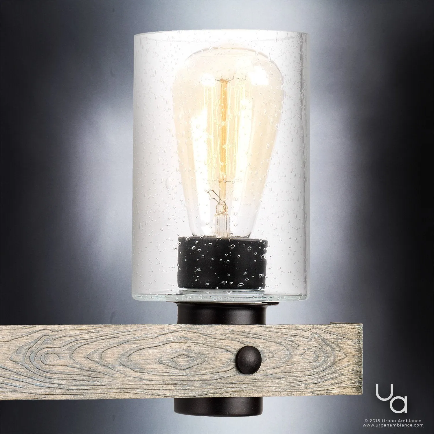UHP2484 Modern Farmhouse Bath Fixture, 8-1/2"H x 24"W, Charcoal Finish, Adelaide Collection