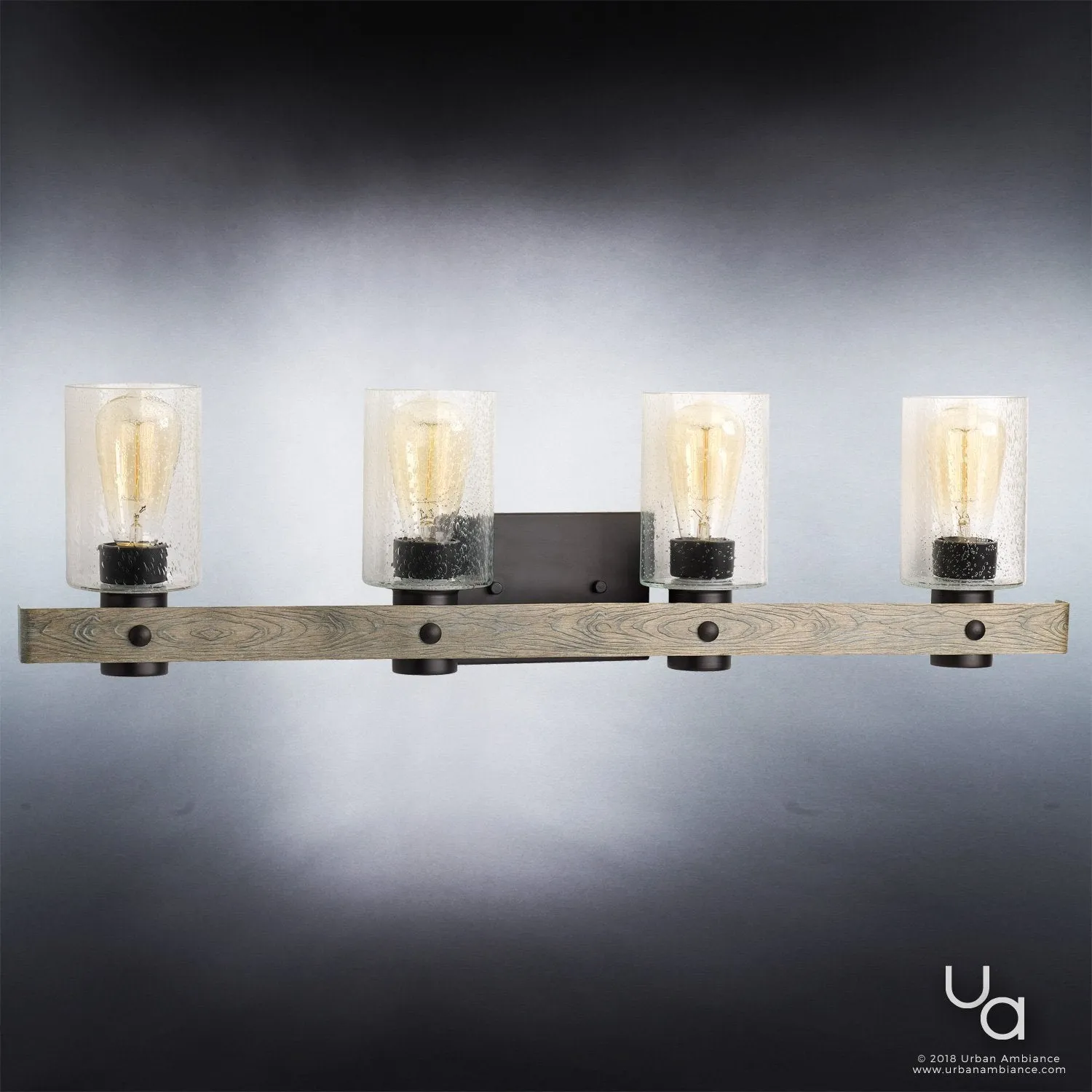 UHP2486 Modern Farmhouse Bath Fixture, 8-1/2"H x 32-7/8"W, Charcoal Finish, Adelaide Collection