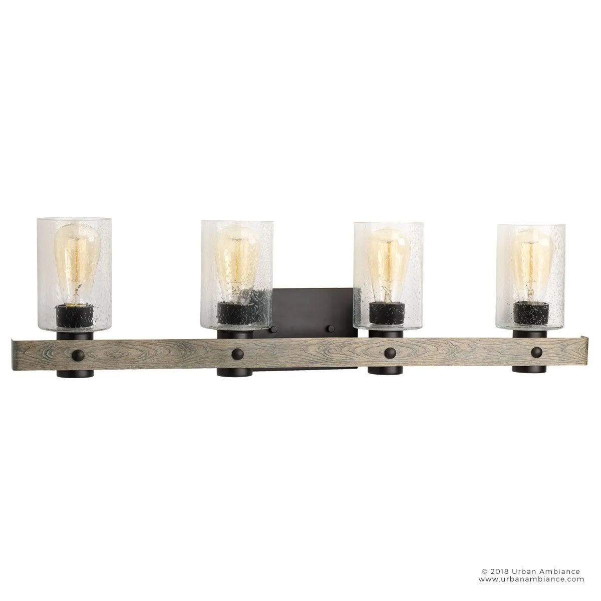 UHP2486 Modern Farmhouse Bath Fixture, 8-1/2"H x 32-7/8"W, Charcoal Finish, Adelaide Collection