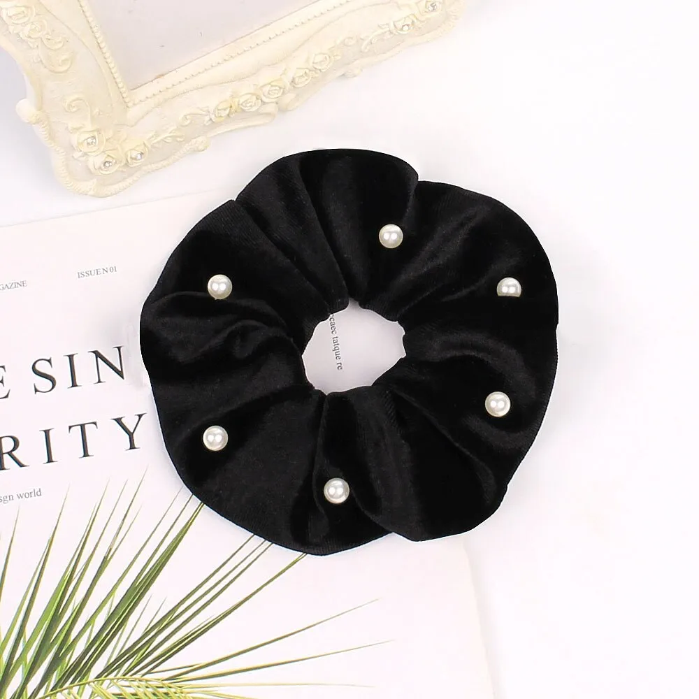 Velvet Scrunchie Women Girls Elastic Hair Rubber Bands Accessories Gum For Women Tie Hair Ring Rope Ponytail Holder Headdress