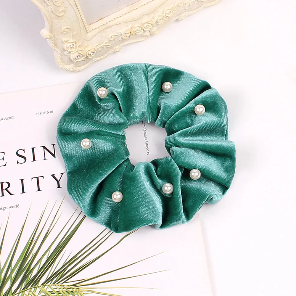 Velvet Scrunchie Women Girls Elastic Hair Rubber Bands Accessories Gum For Women Tie Hair Ring Rope Ponytail Holder Headdress