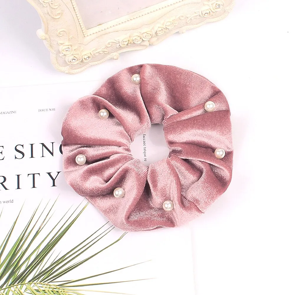 Velvet Scrunchie Women Girls Elastic Hair Rubber Bands Accessories Gum For Women Tie Hair Ring Rope Ponytail Holder Headdress