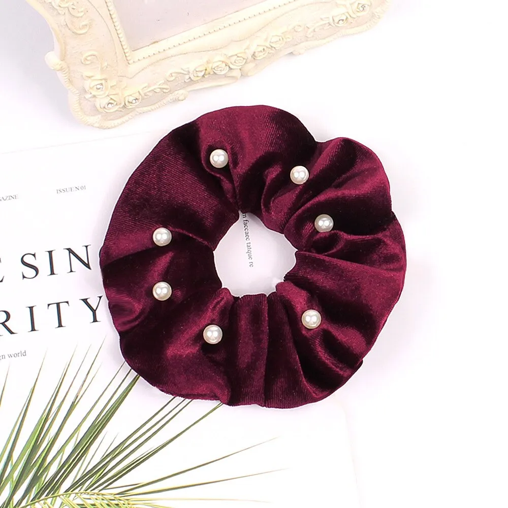 Velvet Scrunchie Women Girls Elastic Hair Rubber Bands Accessories Gum For Women Tie Hair Ring Rope Ponytail Holder Headdress