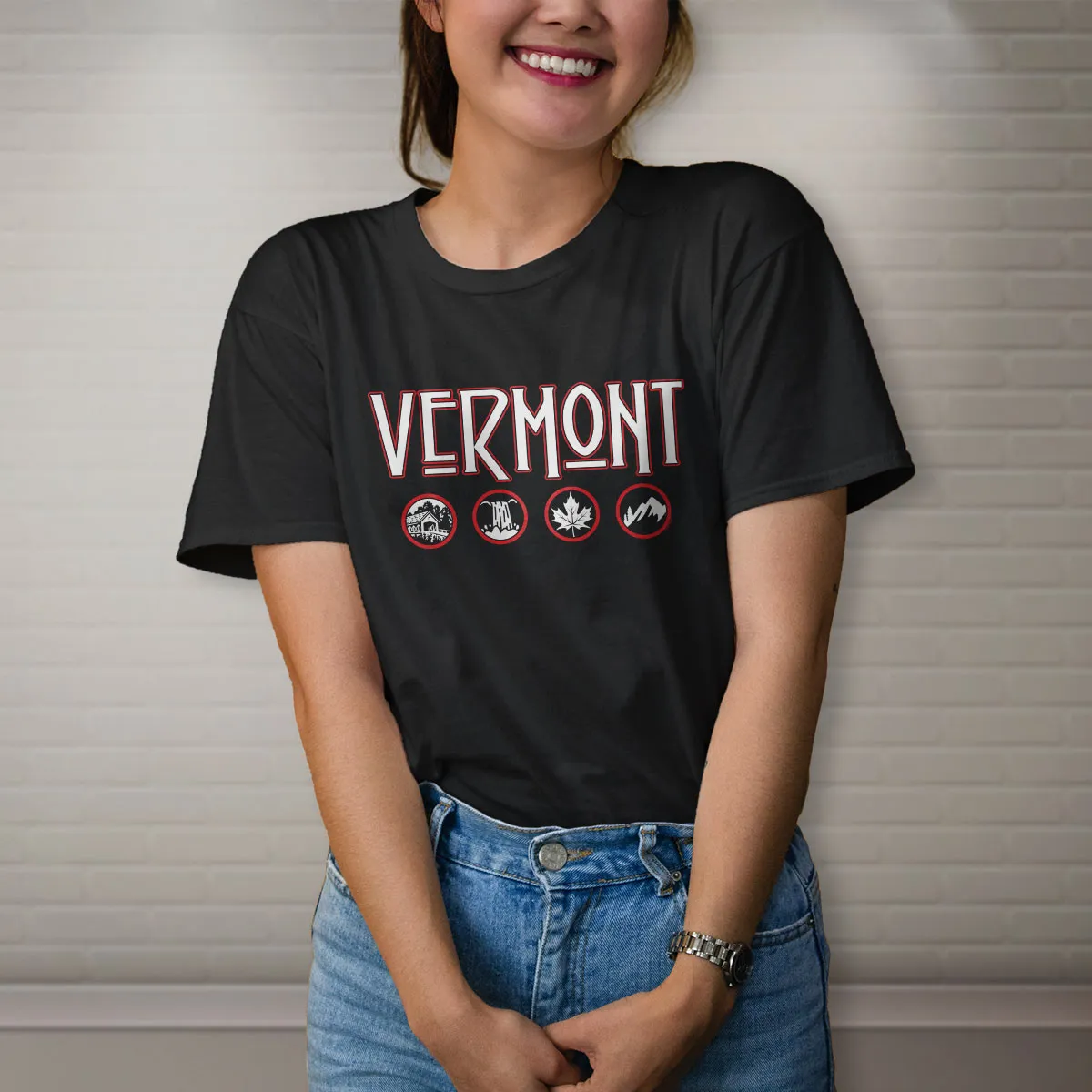 Vermont Zeppelin Style Black T-Shirt, 100% Cotton, S-XXL, Unisex Vacationland Unique Tshirts