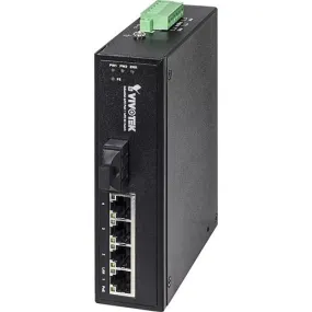 VIVOTEK AW-IHT-0502 Industrial 4xFE POE   1xFE SC Single-Mode Switch