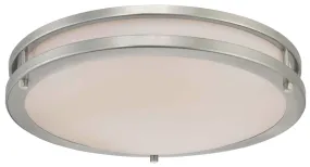 Westinghouse 6401200 Flush Mount Ceiling Fixture, 120 V, 23 W, LED Lamp, 1610 Lumens, 3000 K Color Temp, Steel Fixture :EA: QUANTITY: 1