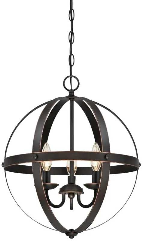 Westinghouse Stella Mira Series 6341800 Chandelier, 120 V, 120 W, 1-Tier, 3-Lamp, Incandescent, LED Lamp :EA: QUANTITY: 1