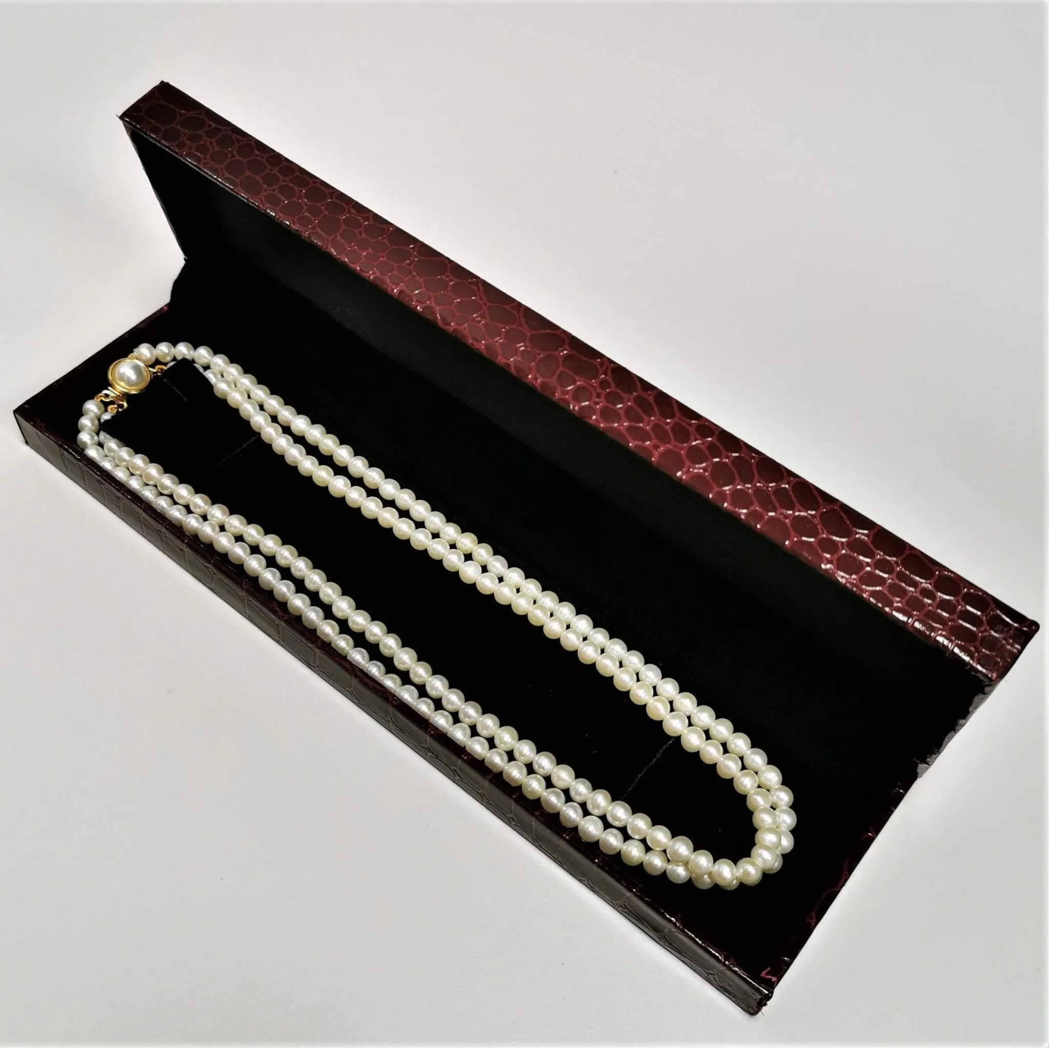 Wholesale 5mm Natural Fresh Water Cultured Pearl Necklace (Double Strand) - Pack of 5