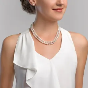 Wholesale 5mm Natural Fresh Water Cultured Pearl Necklace (Double Strand) - Pack of 5