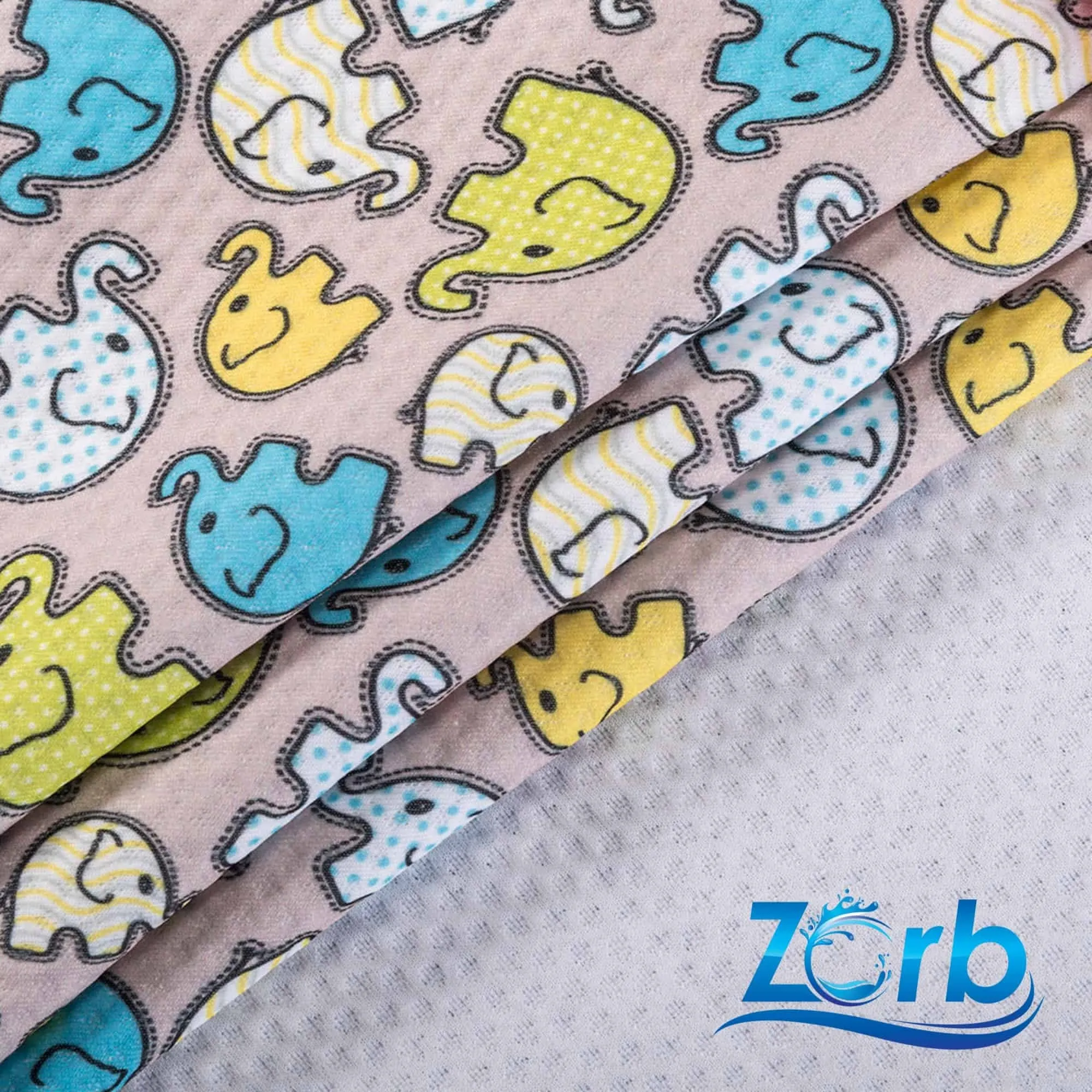 Zorb® 3D Stay Dry Dimple Silver Print Fabric (W-639)